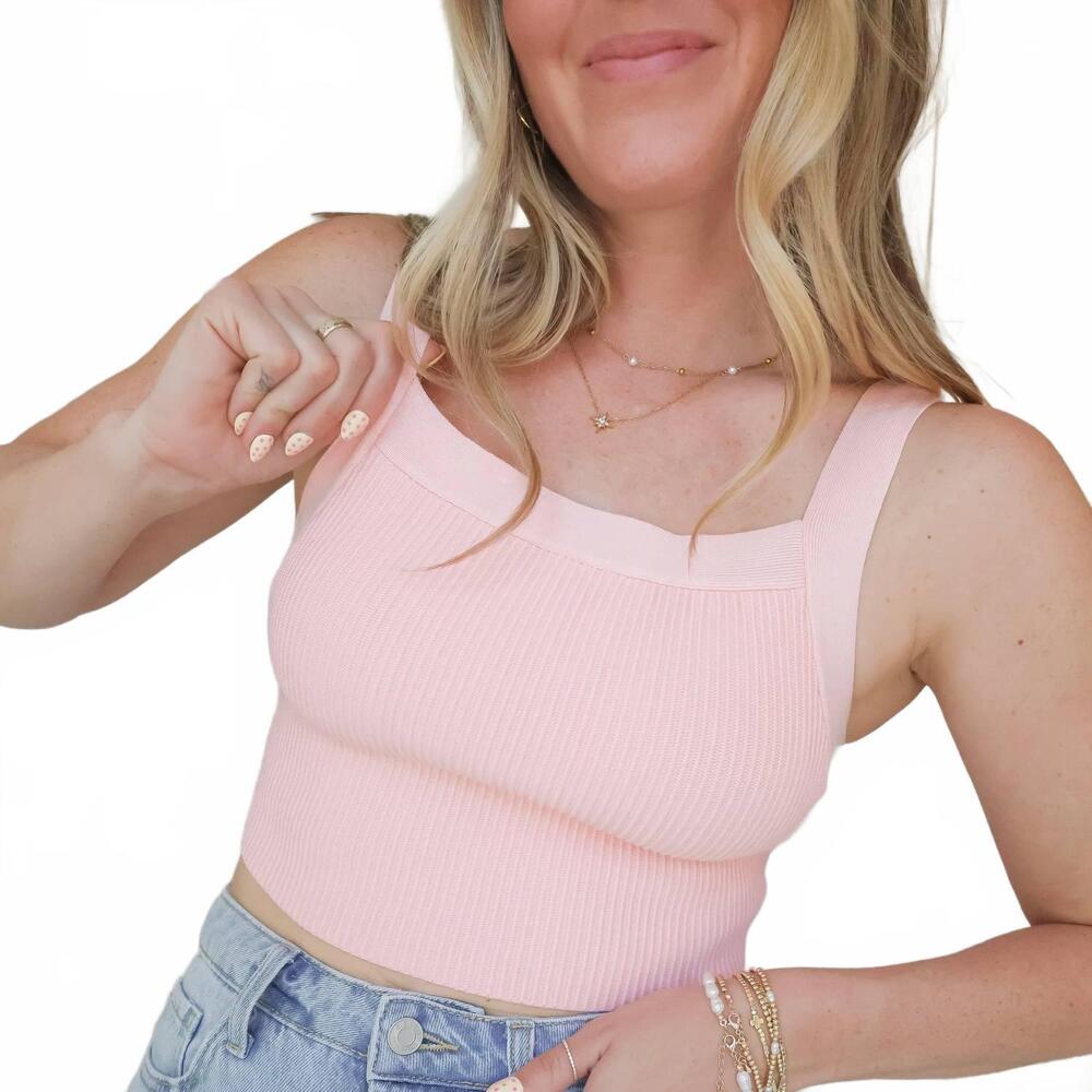 NEW EE:SOME you make me blush tank in blush